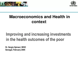 Macroeconomics and Health in context