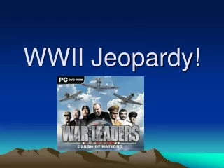 WWII Jeopardy!