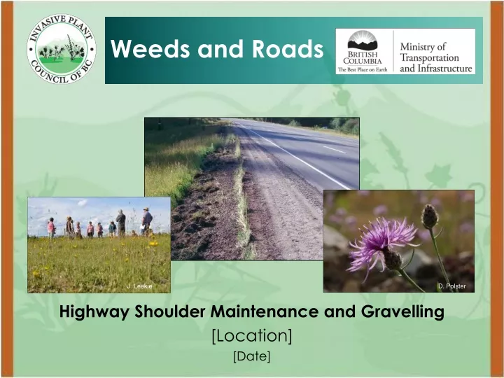 highway shoulder maintenance and gravelling location date