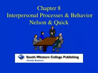 Chapter 8  Interpersonal Processes &amp; Behavior Nelson &amp; Quick