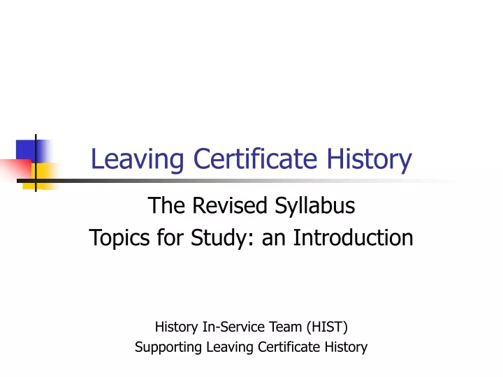leaving certificate h istory