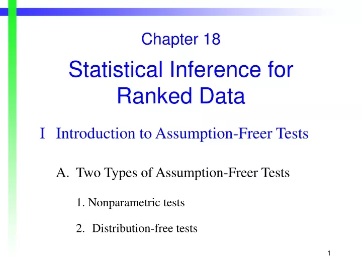 chapter 18 statistical inference for ranked data