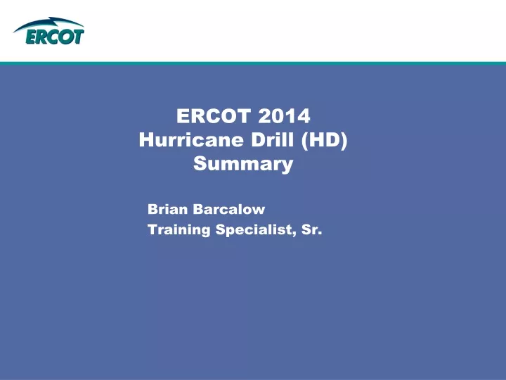 ercot 2014 hurricane drill hd summary
