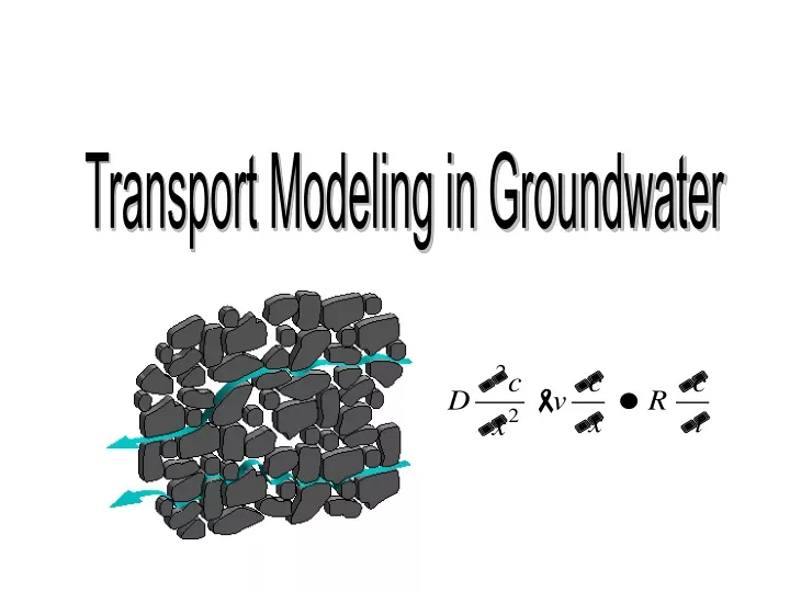 transport modeling in groundwater