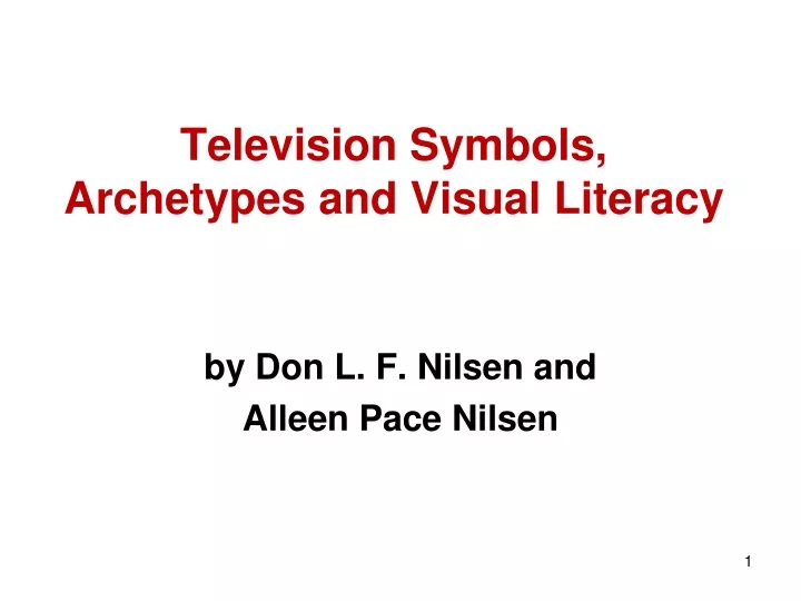 television symbols archetypes and visual literacy