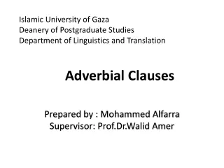 Prepared by : Mohammed Alfarra  Supervisor: Prof.Dr.Walid Amer