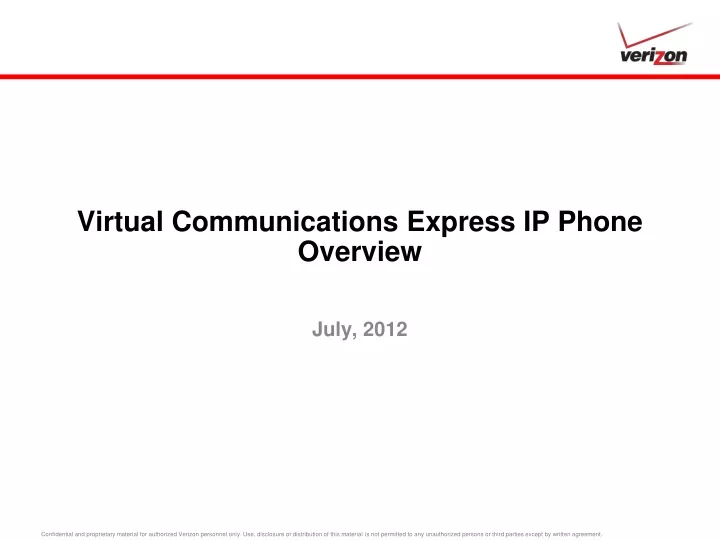 virtual communications express ip phone overview