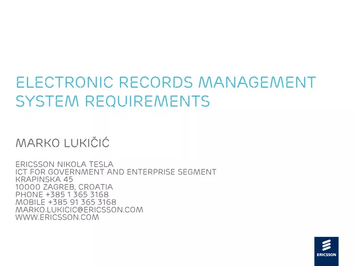 electronic records management system requirements