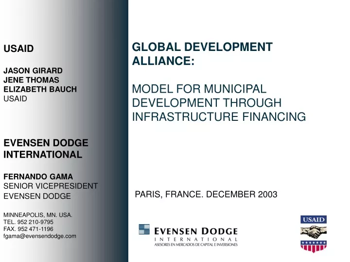 global development alliance model for municipal
