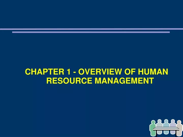 chapter 1 overview of human resource management