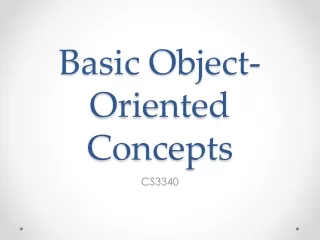 Basic Object-Oriented Concepts