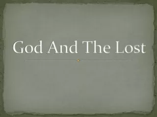 God And The Lost