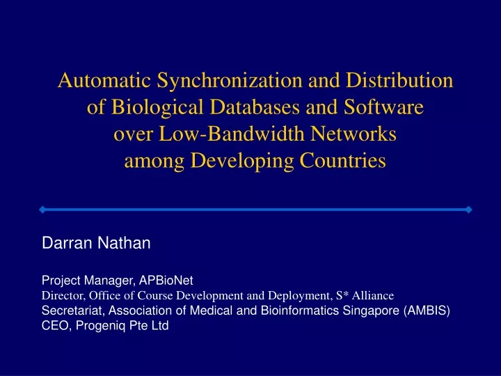 automatic synchronization and distribution