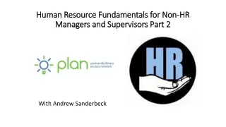 Human Resource Fundamentals for Non-HR Managers and Supervisors Part 2