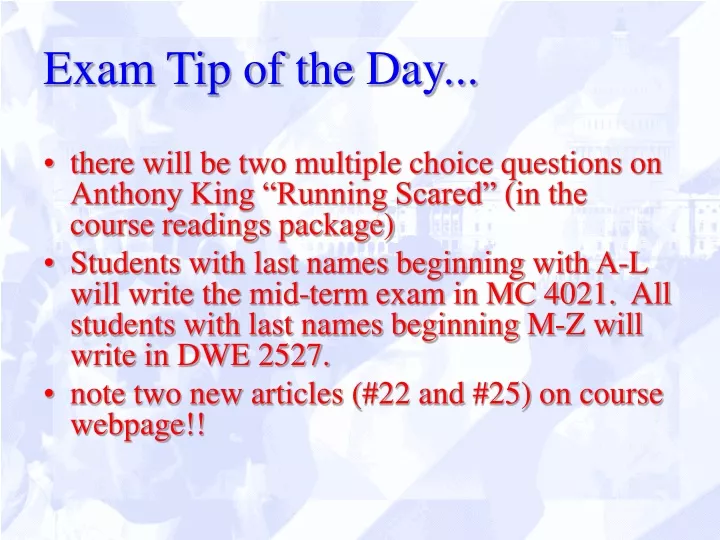 exam tip of the day
