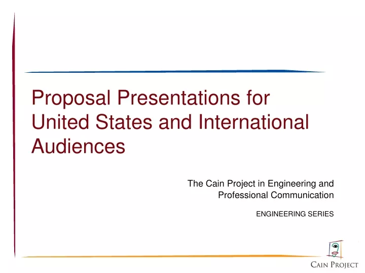 proposal presentations for united states and international audiences