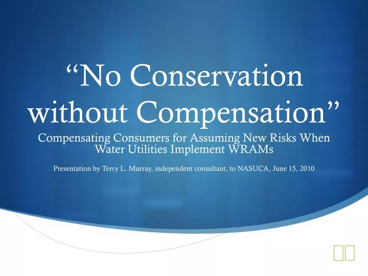 no conservation without compensation