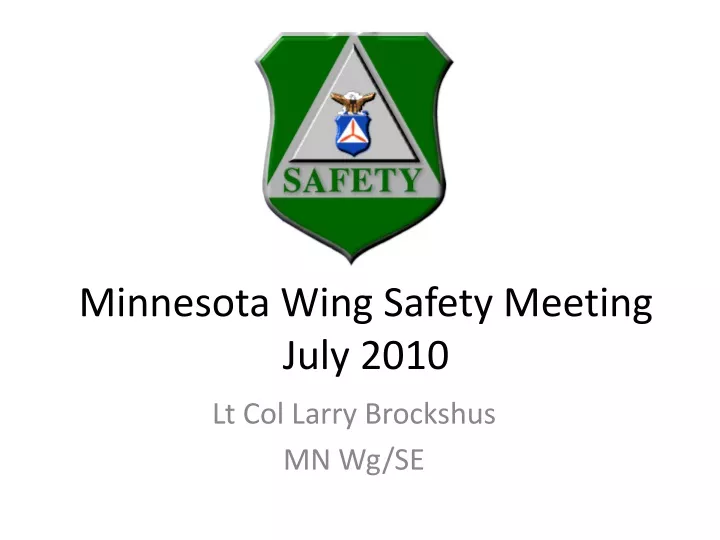 minnesota wing safety meeting july 2010