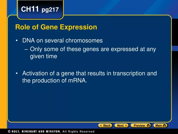 role of gene expression
