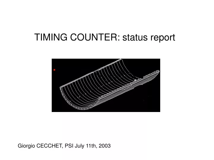 timing counter status report