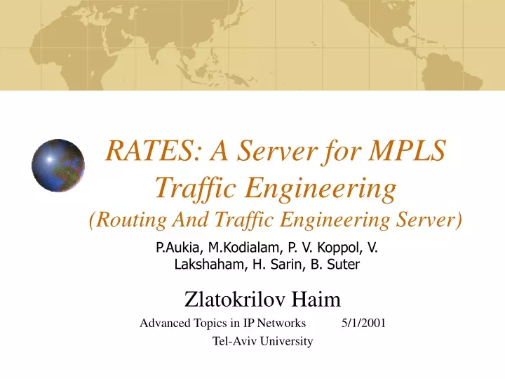 rates a server for mpls traffic engineering routing and traffic engineering server