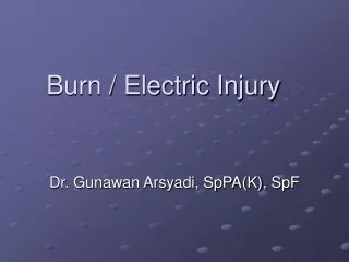 Burn / Electric Injury
