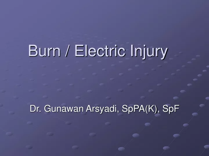 burn electric injury