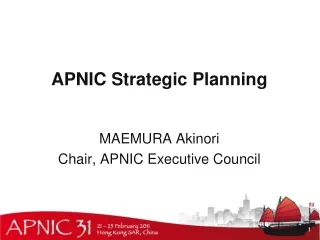 APNIC Strategic Planning