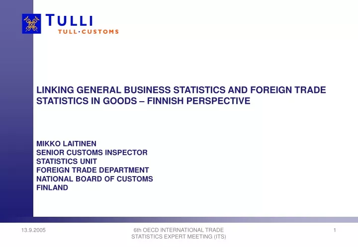 linking general business statistics and foreign