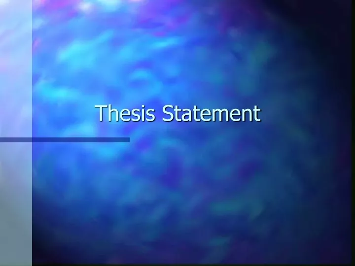 thesis statement