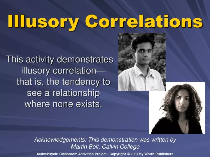 illusory correlations