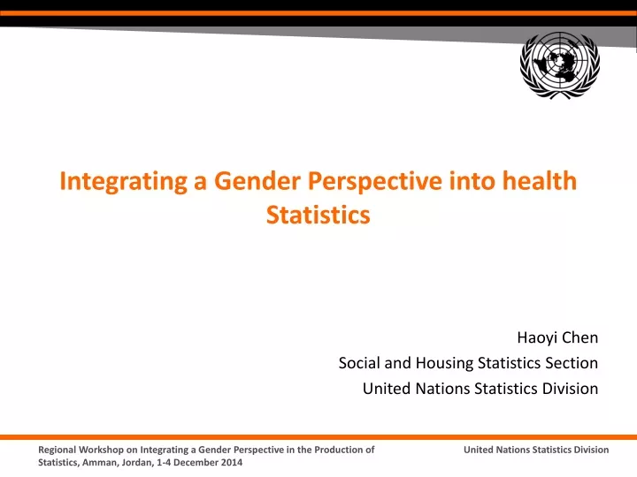 integrating a gender perspective into health
