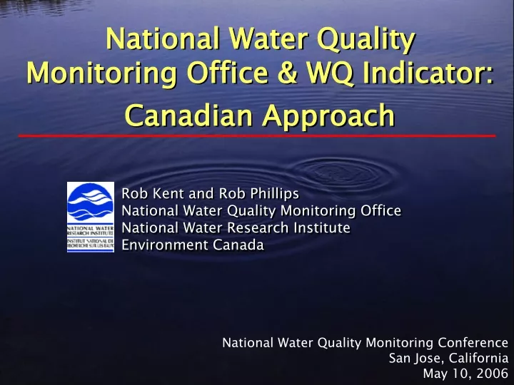 national water quality monitoring office