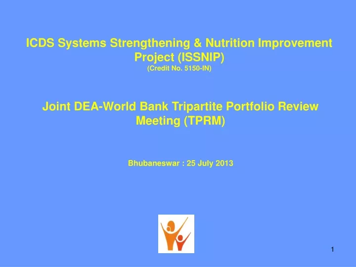icds systems strengthening nutrition improvement project issnip credit no 5150 in