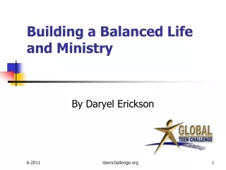 Building a Balanced Life and Ministry