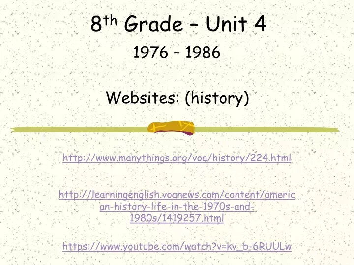 8 th grade unit 4