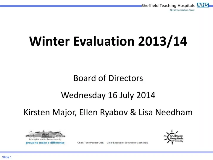 winter evaluation 2013 14 bo ard of directors