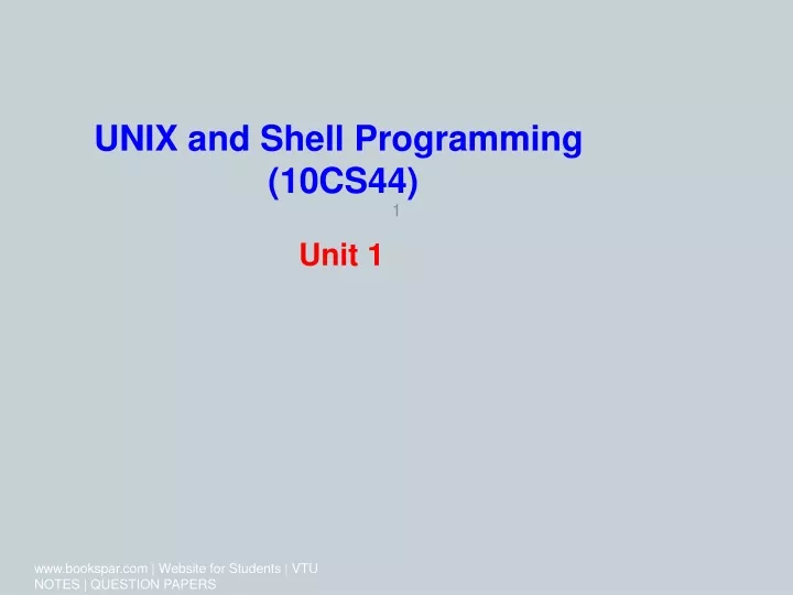 unix and shell programming 10cs44