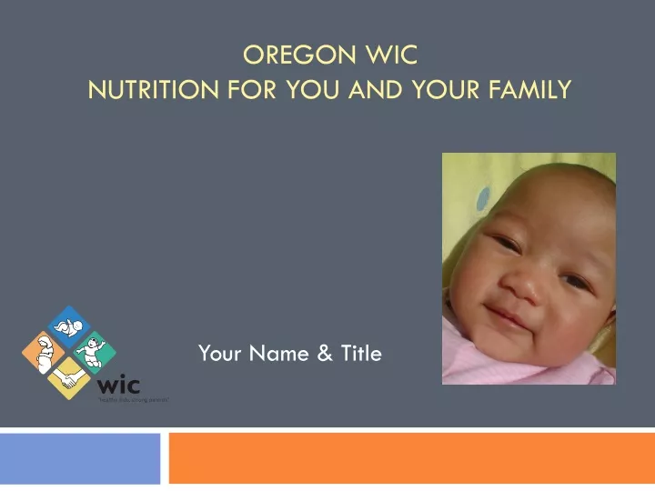 oregon wic nutrition for you and your family