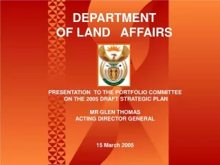 DEPARTMENT OF LAND   AFFAIRS