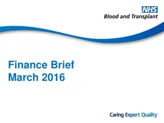 Finance Brief March 2016