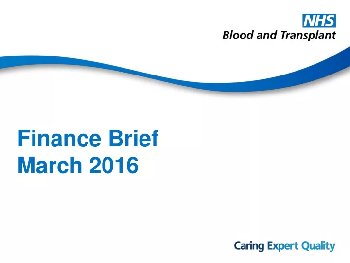finance brief march 2016