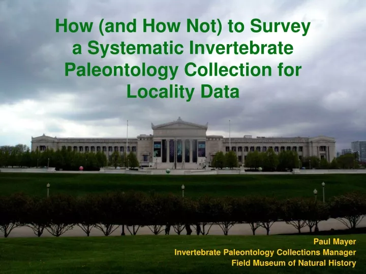 how and how not to survey a systematic