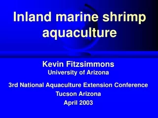 Inland marine shrimp aquaculture