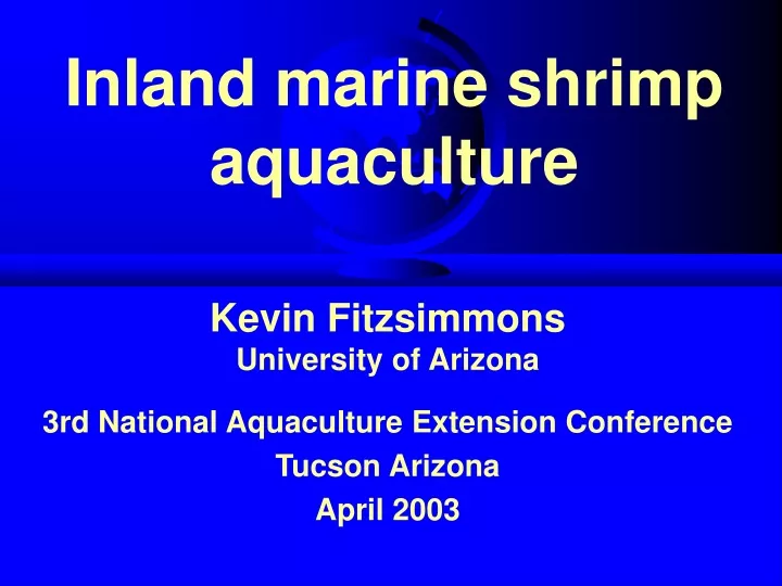 inland marine shrimp aquaculture
