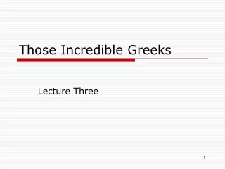 Those Incredible Greeks