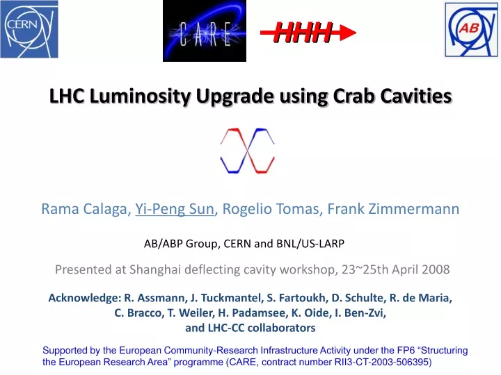 lhc luminosity upgrade using crab cavities