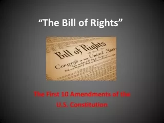 “ The Bill of Rights”