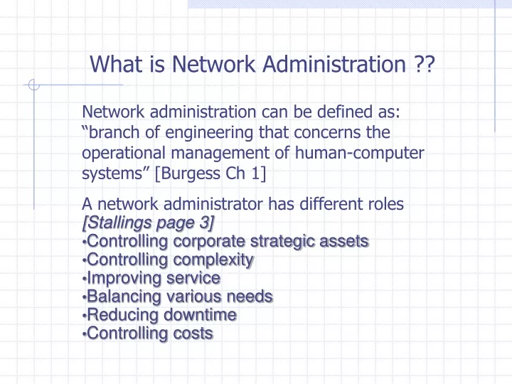 what is network administration
