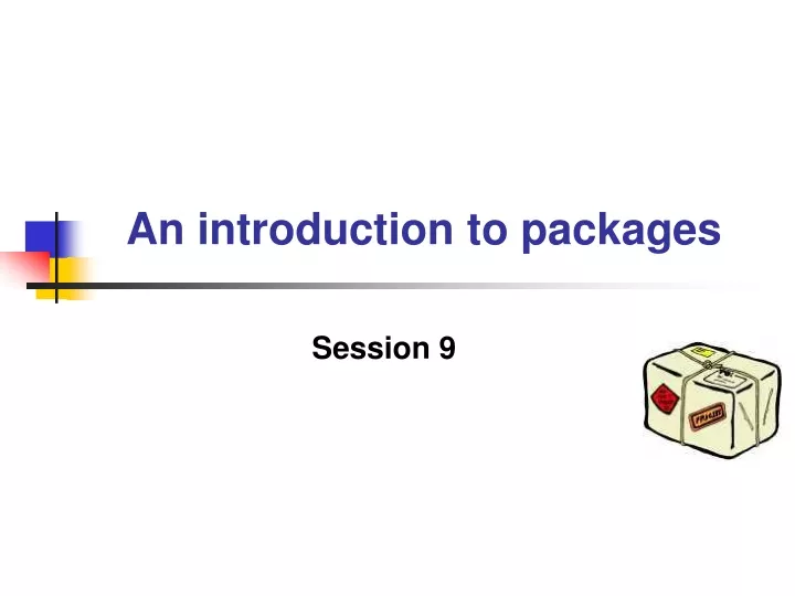 an introduction to packages